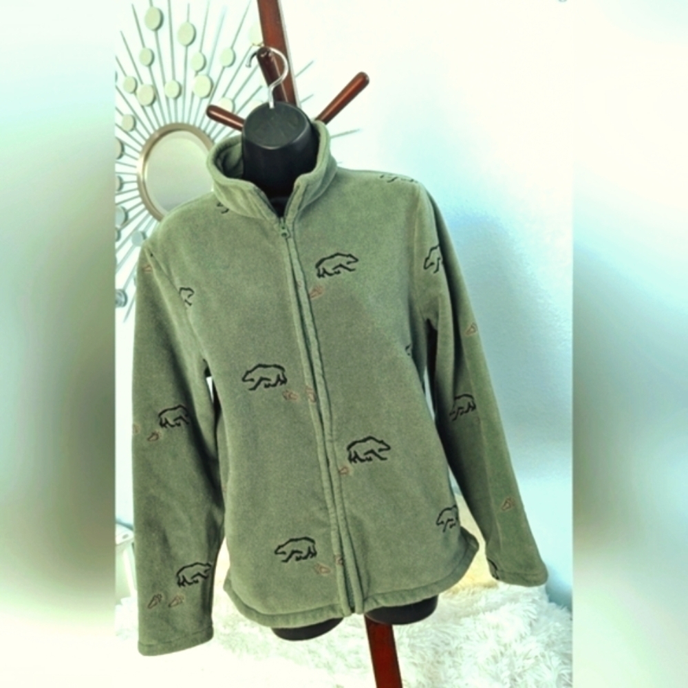 Woolrich woman's Fleece Polar Bear Jacket Size S - Picture 5 of 12